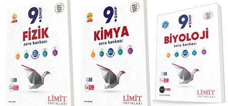 Limit 2025 9. Sınıf Fizik + Kimya + Biyoloji Soru Seti 3 Kitap Güncel Müfredat