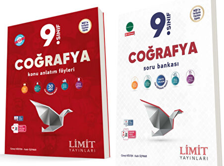 Limit 2025 9. Sınıf Coğrafya Kaf Konu + Soru Seti 2 Kitap Güncel Müfredat