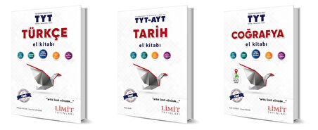 Limit Tyt Türkçe + Tarih + Coğrafya El Kitabı Seti 3 Kitap 2024
