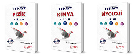 Limit Tyt Ayt Fizik + Kimya + Biyoloji El Kitabı Seti 3 Kitap 2024