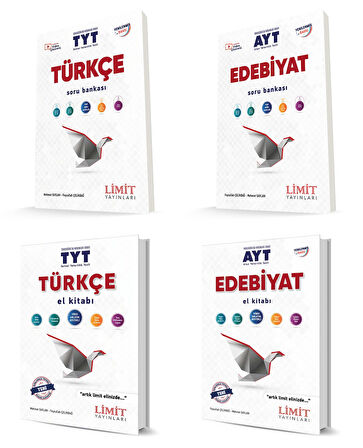 Limit Tyt Türkçe + Ayt Edebiyat El Kitabı + Soru Seti 4 Kitap 2024