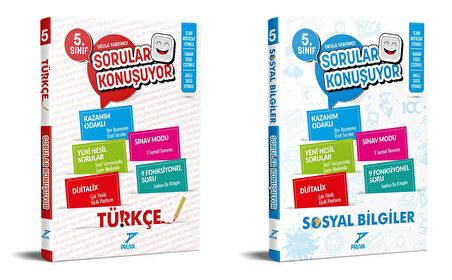 Pruva Akademi 2025 5. Sınıf Türkçe + Sosyal Bilgiler Sorular Konuşuyor Seti 2 Kitap Güncel Müfredat