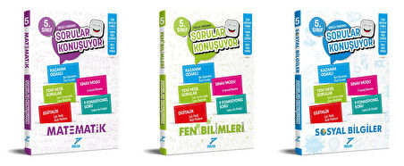 Pruva Akademi 2025 5. Sınıf Matematik + Fen Bilimleri + Sosyal Sorular Konuşuyor Seti 3 Kitap Güncel Müfredat