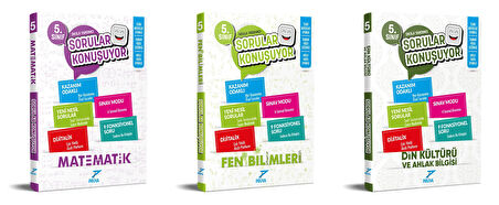 Pruva Akademi 2025 5. Sınıf Matematik + Fen Bilimleri + Din Kültürü Sorular Konuşuyor Seti 3 Kitap Güncel Müfredat