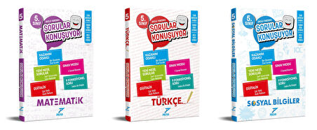 Pruva Akademi 2025 5. Sınıf Matematik + Türkçe + Sosyal Bilgiler Sorular Konuşuyor Seti 3 Kitap Güncel Müfredat