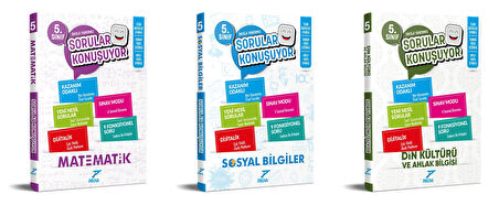 Pruva Akademi 2025 5. Sınıf Matematik + Sosyal Bilgiler + Din Kültürü Sorular Konuşuyor Seti 3 Kitap Güncel Müfredat
