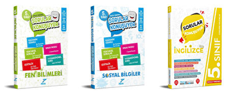 Pruva Akademi 2025 5. Sınıf Fen Bilimleri + Sosyal Bilgiler + İngilizce Sorular Konuşuyor Seti 3 Kitap Güncel Müfredat