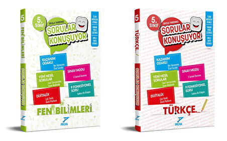 Pruva Akademi 2025 5. Sınıf Fen Bilimleri + Türkçe Sorular Konuşuyor Seti 2 Kitap Güncel Müfredat