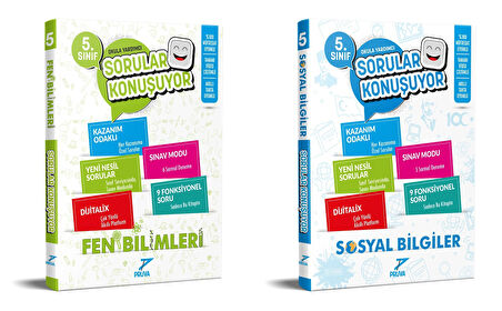 Pruva Akademi 2025 5. Sınıf Fen Bilimleri + Sosyal Bilgiler Sorular Konuşuyor Seti 2 Kitap Güncel Müfredat