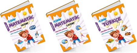 Mavi Deniz 2024 4. Sınıf Matematik + Türkçe 1. Ve 2. Kitap Seti 3 Kitap