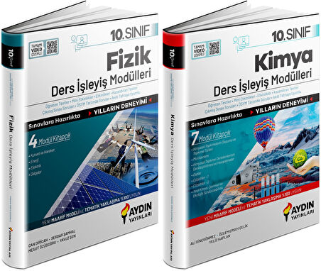 Aydın 2025 10. Sınıf Fizik + Kimya Ders Anlatım Fasikülleri Seti 2 Kitap