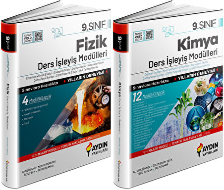 Aydın 2025 9. Sınıf Fizik + Kimya Ders Anlatım Fasikülleri Seti 2 Kitap