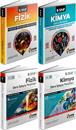 Aydın 2025 9. Sınıf Fizik + Kimya Ders Anlatım Fasikülleri + Konu Özetli Soru 4Kitap