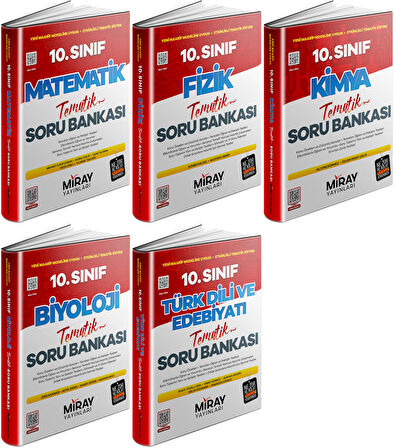 Miray 2026 10. Sınıf Sayısal Tematik Soru Bankası 5 Kitap