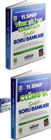 Miray 2027 11. Sınıf Türk Dili Edebiyatı + Tarih + Coğrafya Tematik Soru Bankası Seti 3 Kitap Maarif Model