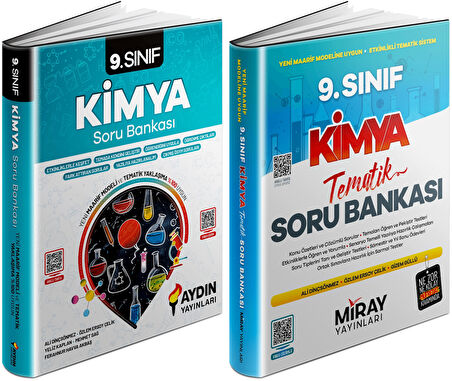 Aydın + Miray 2025 9. Sınıf Kimya Soru Bankası Seti 2 Kitap