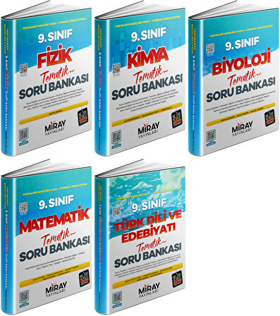 Miray 2025 9. Sınıf Sayısal Tematik Soru Bankası 5 Kitap