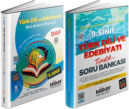 Miray 2025 9. Sınıf Türk Dili Ders Anlatım Fasikülleri + Tematik Soru Seti 2 Kitap