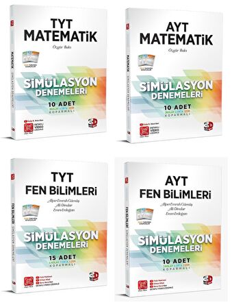 3D Yayınları Tyt Ayt Matematik + Fen Bilimleri Deneme Seti 2023