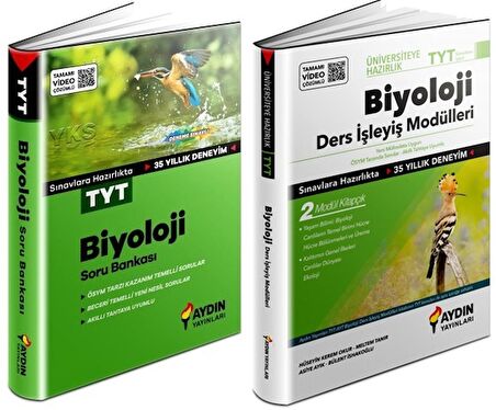 Aydın Tyt Biyoloji Soru + Ders İşleyiş Seti 2 Kitap 2023