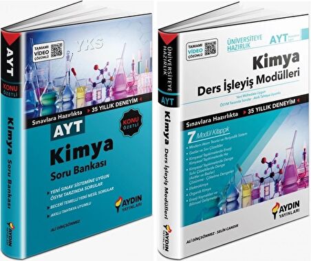 Aydın Ayt Kimya Konu Özetli Soru + Ders İşleyiş Seti 2 Kitap 2023