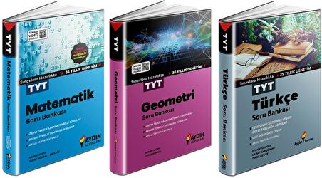 Aydın Tyt Matematik + Geometri + Türkçe Soru Seti 3 Kitap 2023