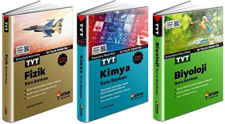 Aydın Tyt Fizik + Kimya + Biyoloji Soru Seti 3 Kitap 2023