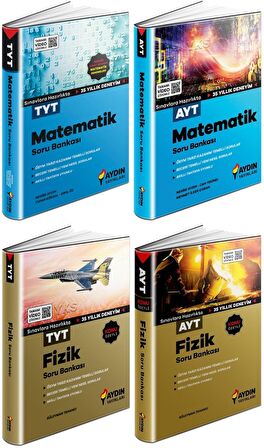 Aydın Tyt Ayt Matematik + Fizik Soru Seti 4 Kitap 2023