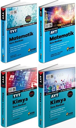 Aydın Tyt Ayt Matematik + Kimya Soru Seti 4 Kitap 2023