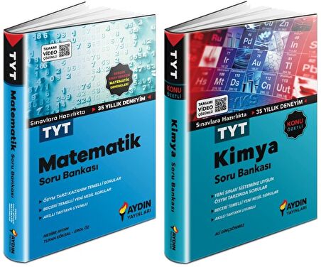 Aydın Tyt Matematik + Kimya Soru Seti 2 Kitap 2023