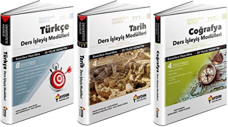 Aydın Tyt Türkçe + Tarih + Coğrafya Ders İşleyiş Seti 3 Kitap 2023