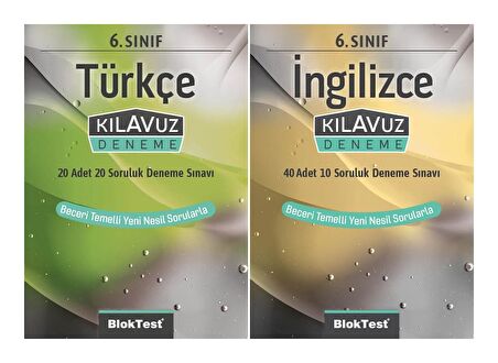Bloktest 6. Sınıf Türkçe + İngilizce Kılavuz Deneme Seti 2 Kitap 2023