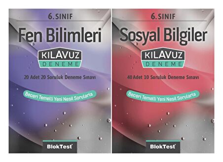 Bloktest 6. Sınıf Fen Bilimleri + Sosyal Bilgiler Kılavuz Deneme Seti 2 Kitap 2023