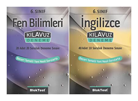 Bloktest 6. Sınıf Fen Bilimleri + İngilizce Kılavuz Deneme Seti 2 Kitap 2023