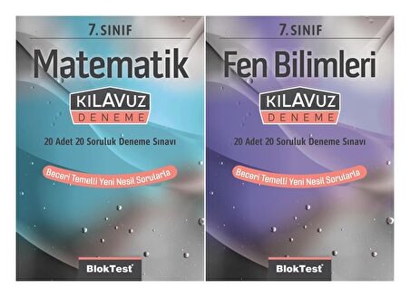 Bloktest 7. Sınıf Matematik + Fen Bilimleri Kılavuz Deneme Seti 2 Kitap 2023