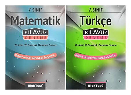Bloktest 7. Sınıf Matematik + Türkçe Kılavuz Deneme Seti 2 Kitap 2023