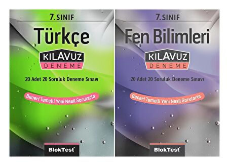 Bloktest 7. Sınıf Türkçe + Fen Bilimleri Kılavuz Deneme Seti 2 Kitap 2023