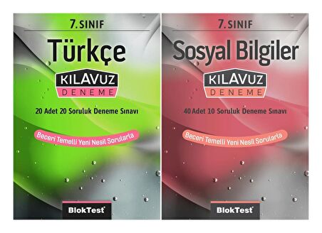 Bloktest 7. Sınıf Türkçe + Sosyal Bilgiler Kılavuz Deneme Seti 2 Kitap 2023