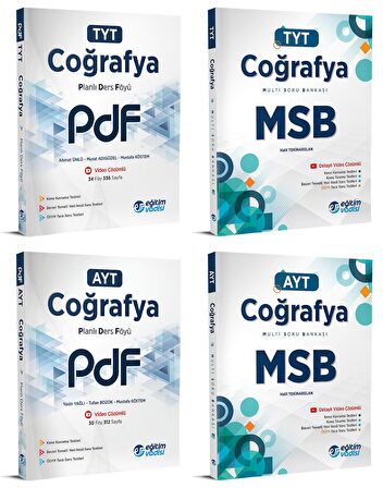 Eğitim Vadisi Tyt Ayt Coğrafya Pdf + Msb Seti 4 Kitap 2023