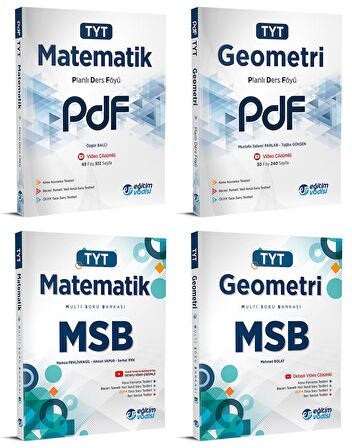 Eğitim Vadisi Tyt Matematik + Geometri Pdf + Msb Seti 4 Kitap 2023