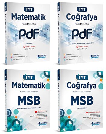 Eğitim Vadisi Tyt Matematik + Coğrafya Pdf + Msb Seti 4 Kitap 2023