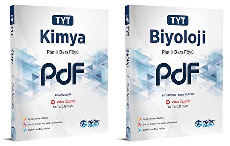 Eğitim Vadisi Tyt Kimya + Biyoloji Pdf Planlı Ders Föyü Seti 2 Kitap 2023