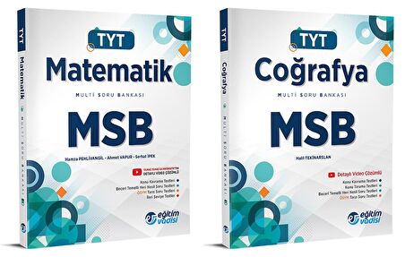 Eğitim Vadisi Tyt Matematik + Coğrafya Msb Multi Soru Bankası Seti 2 Kitap 2023