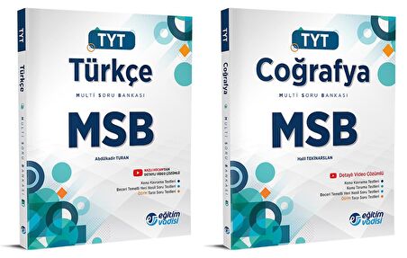 Eğitim Vadisi Tyt Türkçe + Coğrafya Msb Multi Soru Bankası Seti 2 Kitap 2023