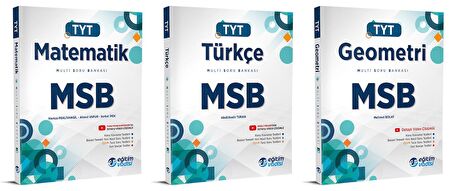 Eğitim Vadisi Tyt Matematik + Türkçe + Geometri Msb Multi Soru Bankası Seti 3 Kitap 2023