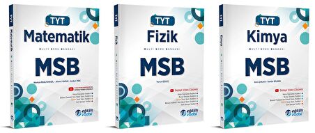 Eğitim Vadisi Tyt Matematik + Fizik + Kimya Msb Multi Soru Bankası Seti 3 Kitap 2023