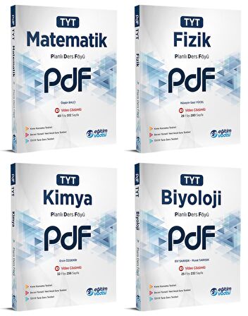 Eğitim Vadisi Tyt Matematik + Fizik + Kimya + Biyoloji Pdf Seti 4 Kitap 2023