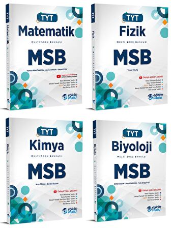 Eğitim Vadisi Tyt Matematik + Fizik + Kimya + Biyoloji Msb Seti 4 Kitap 2023