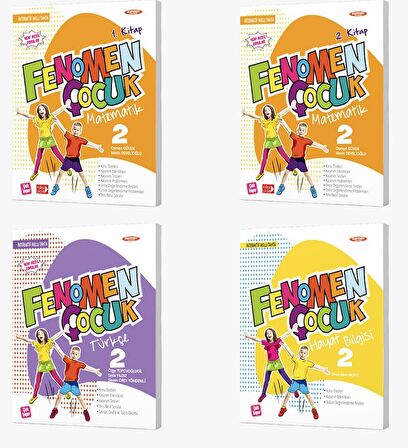 Fenomen Çocuk 2. Sınıf Türkçe Matematik Hayat Bilgisi Seti 4 Kitap 2023