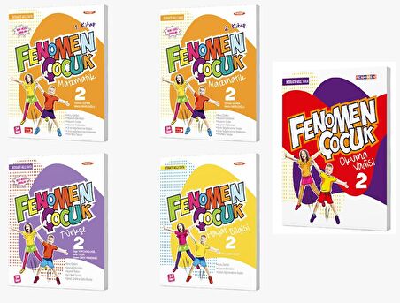 Fenomen Çocuk 2. Sınıf Türkçe Matematik Hayat Bilgisi Okuma Seti 5 Kitap 2023